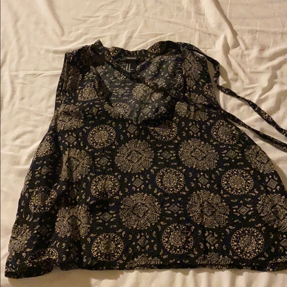 Forever 21 Patterned Crop Top